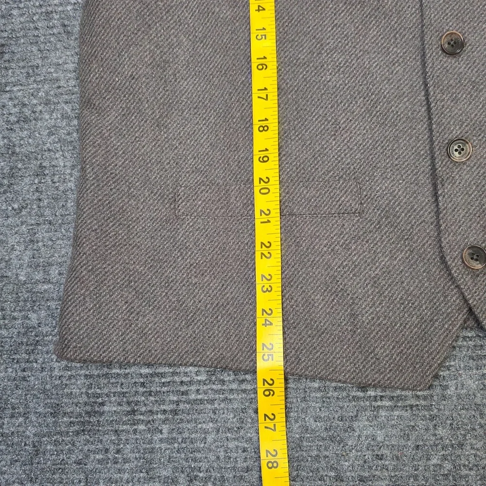 Joseph Abboud Wool Blend Button Front Dress Vest Men's XXL Brown Herringbone